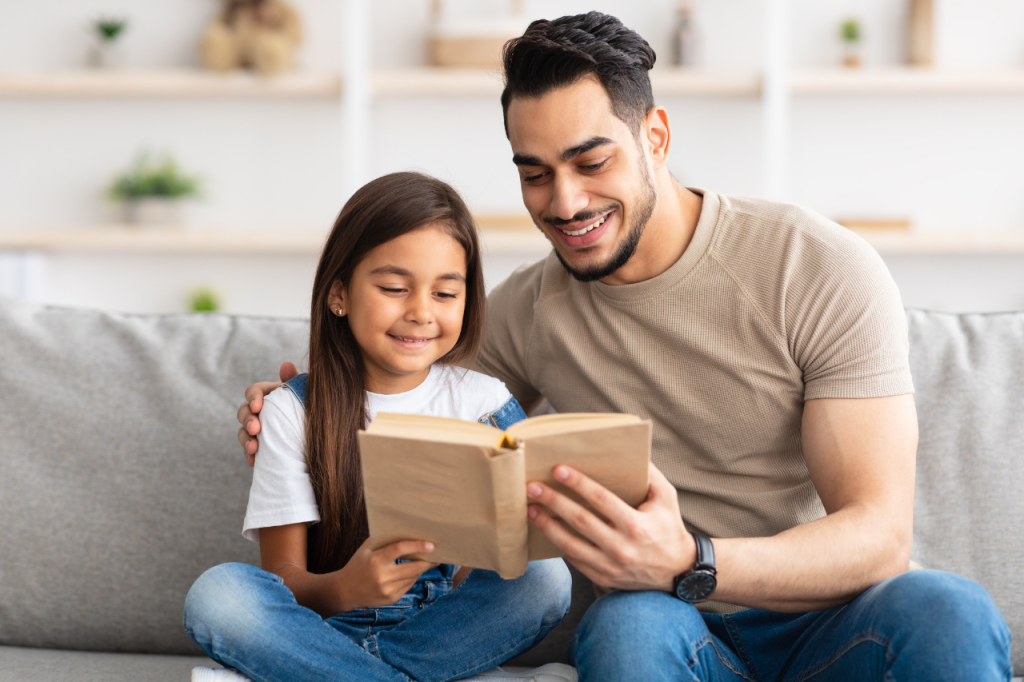 Advice for fathers: Regularly read with your child to improve literacy and foster a love for learning.